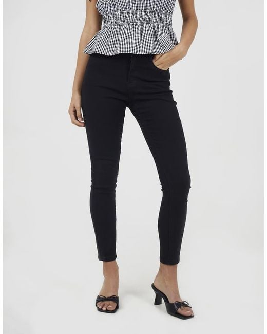 Brave Soul Blue High Waist Skinny Jeans With Stretch