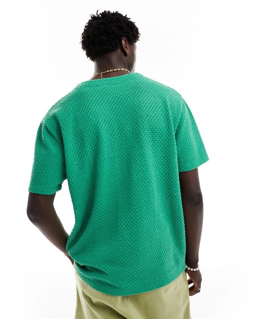 ASOS – locker geschnittenes baseball-hemd in Green für Herren