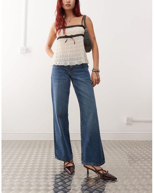 Parallel - jean à taille basse - moyen effet usé Motel en coloris Blue