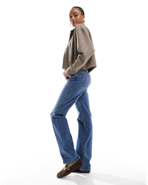 ASOS Blue Asos Design Tall Comfort Stretch Straight Leg Jeans