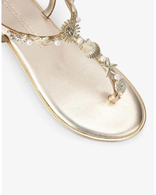 KG by Kurt Geiger White Rudy Flat Sandals