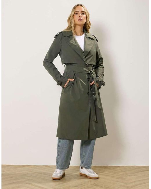Long Tall Sally Green Trench Coat