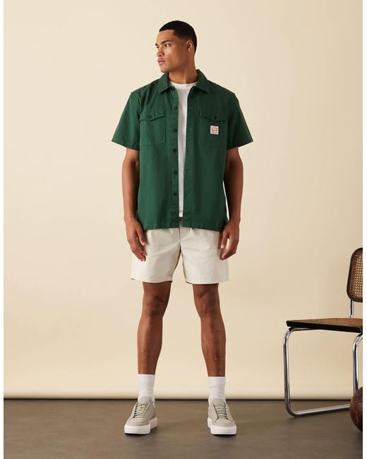 Levi's – workwear capsule – kurzärmliges arbeitshemd in Green für Herren