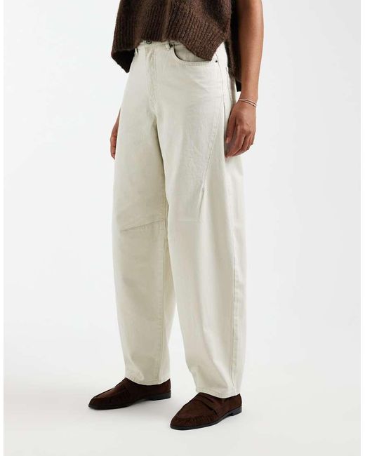 ONLY Brown Barrel Trousers