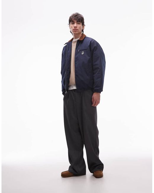 Obey Blue Elysian Worker Jacket for men
