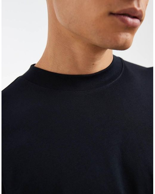 ASOS Blue Heavyweight Boxy Oversized Long Sleeve T-shirt for men