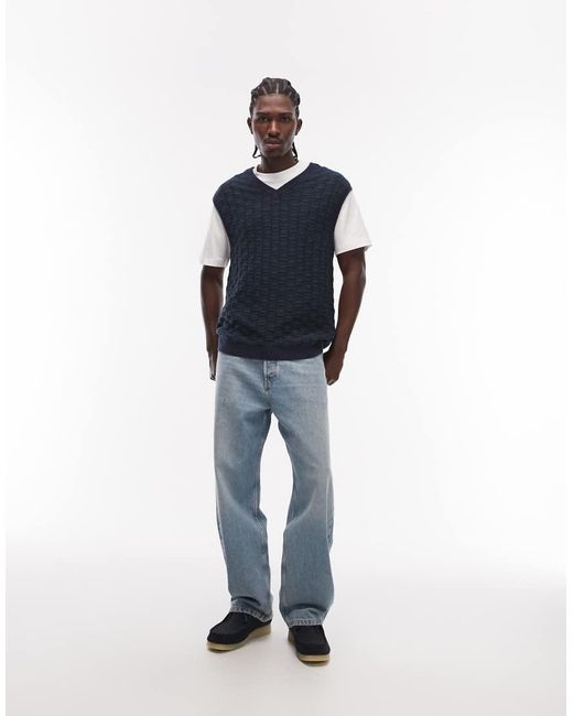 Levi's Blue Knitted Vest for men