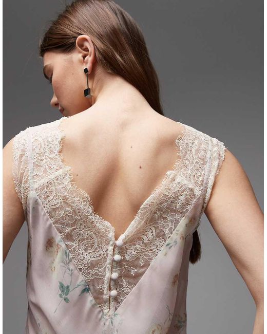 ASOS Gray Lace Sleeve Detailing Asymmetric Seam Maxi Dress