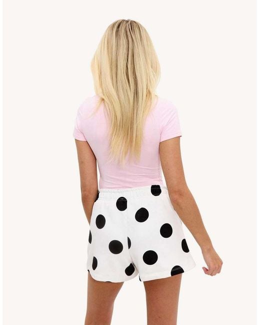 Loavies Natural Never Look Back Shorts With Polka Dots