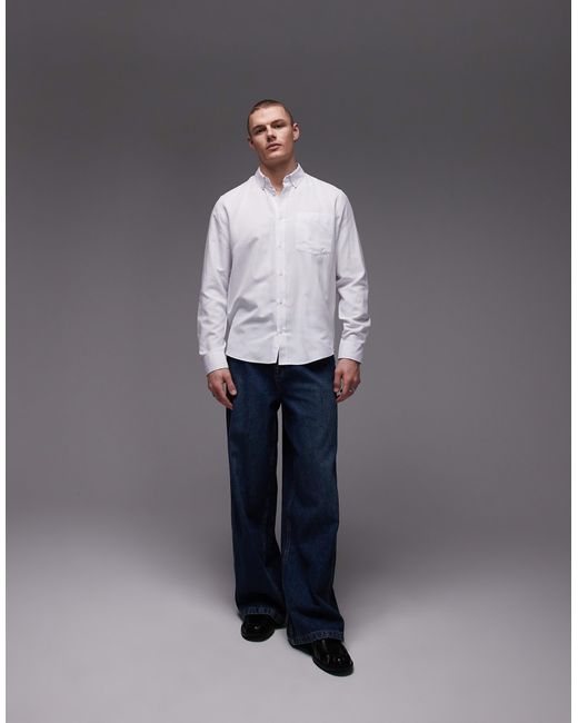 Topman – langärmliges, elegantes hemd in Gray für Herren