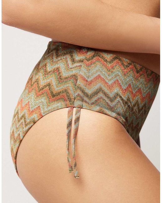 Tezenis Brown Briefs High Drawstring Luxury Chevron