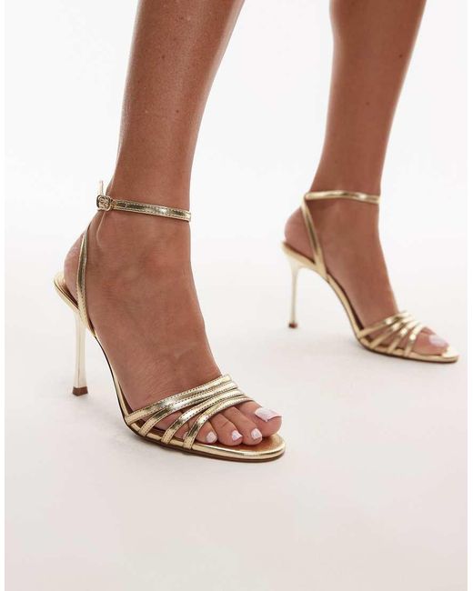 Mango Pink Strappy Heeled Sandal