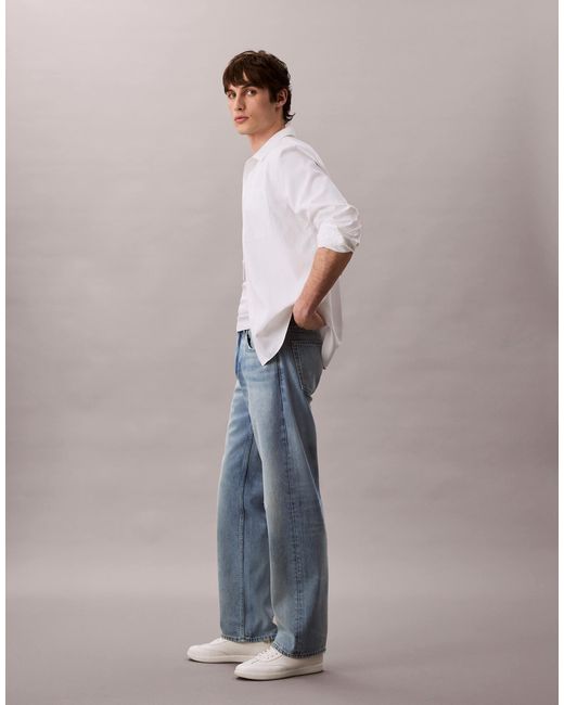 Calvin Klein Gray 90s Straight Jeans for men