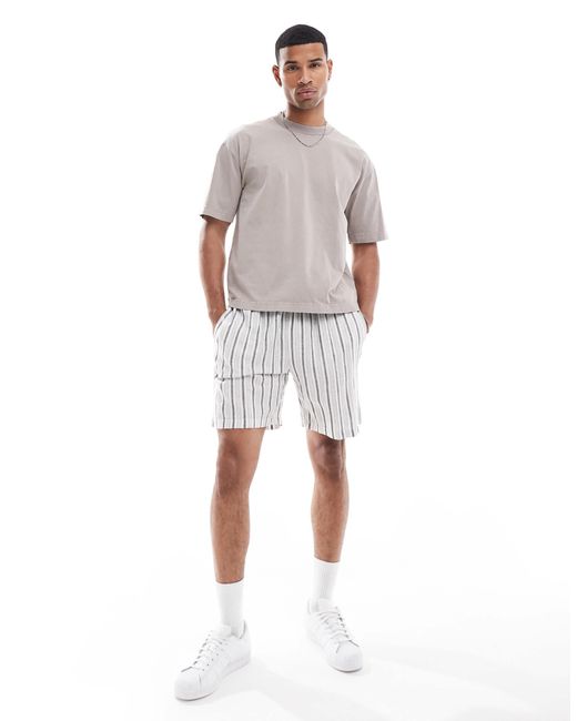Hollister Natural Heavyweight Boxy Crop Fit T-shirt for men