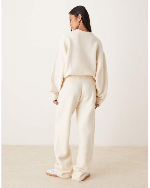Adidas Originals Natural Knitted Wide Leg Track Pants