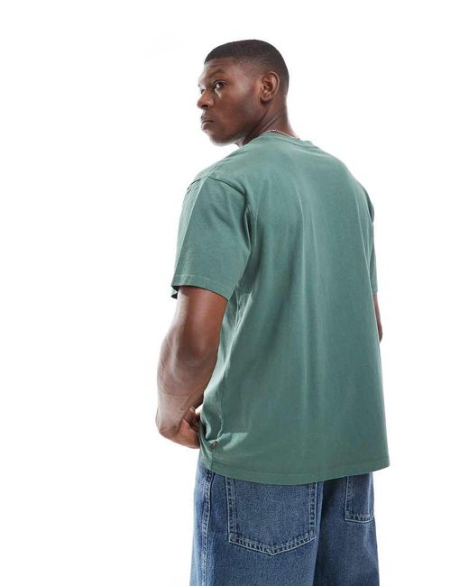 Levi's Green Tonal Logo Vintage Oversized Garment Dye T-shirt for men