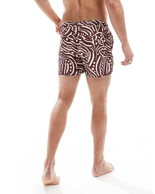 Aray Zwemshort Met Abstracte Print in het White voor heren