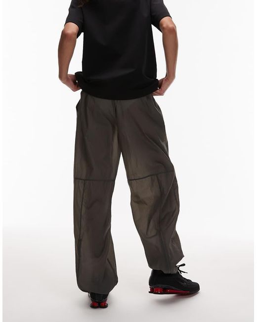 ARKET Black Utility Parachute Trousers