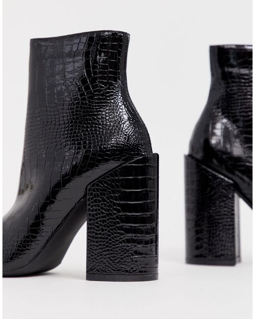 Raid dolley red shop patent heeled ankle boots