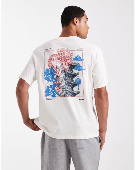 Jack & Jones Originals – oversize-t-shirt in White für Herren