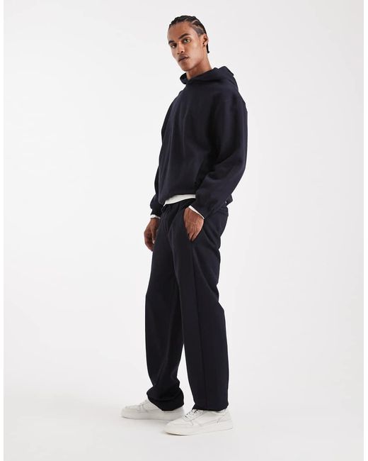 ASOS Blue Circular Design Collection Heavyweight Straight Leg jogger for men