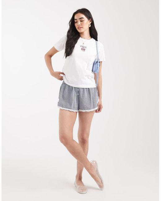 JJXX White Lock It Graphic T-Shirt