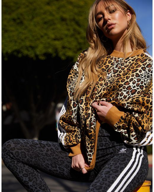 adidas Originals 'leopard Luxe' leggings in Black | Lyst