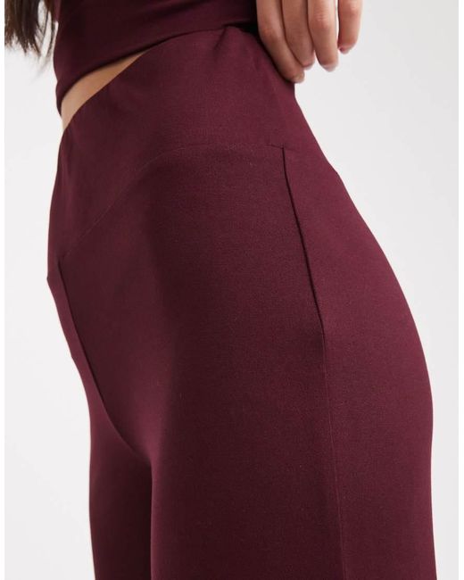 Miss Selfridge Purple Sculpted Wide Leg Pants