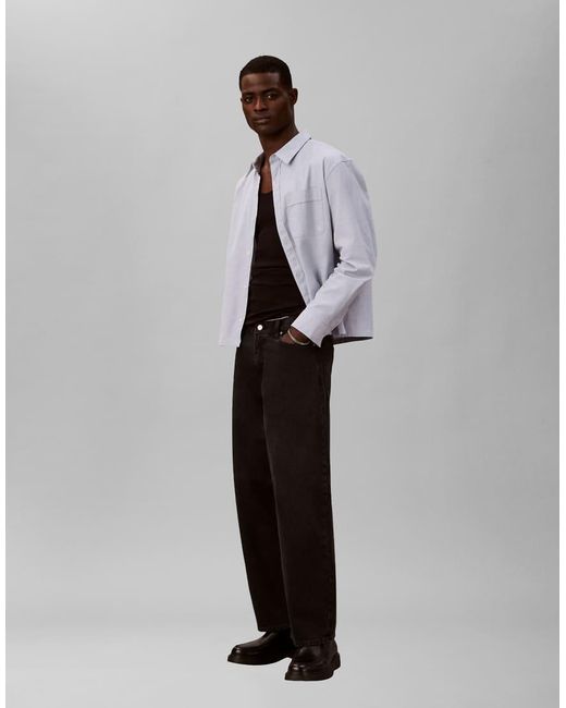 Calvin Klein Black Barrel Jeans for men