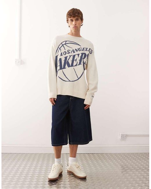 KTZ Natural La Lakers Oversized Knitted Jumper for men
