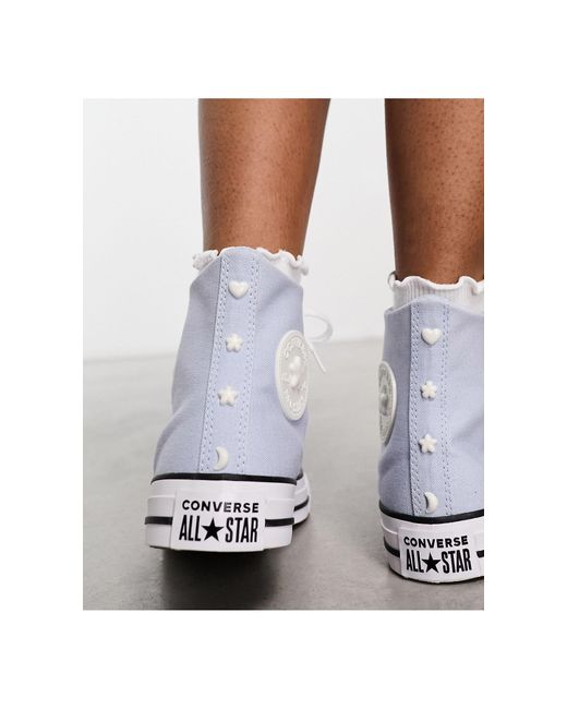 Converse White Chuck Taylor All Star Sneakers With Star Gems