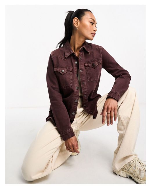 Karra - chemise en jean style western - astrodust WÅVEN en coloris Brown