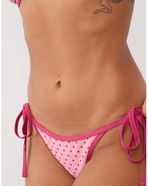 Peek & Beau Red Tie Side Bikini Bottom