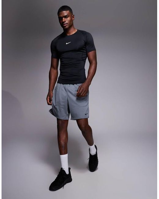 Nike Black Pro Dri-Fit Tight Short-Sleeve Fitness Top for men