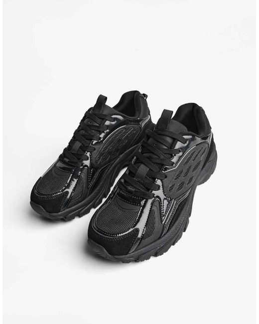 Bershka Black Multi-Piece Casual Trainers