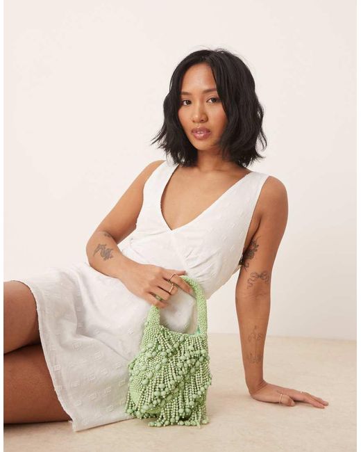 Borsa A Mano Con Perline di ASOS in Green