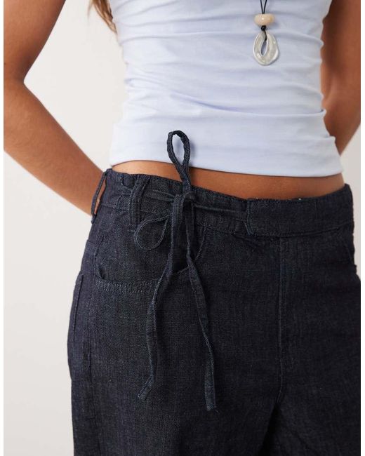 Mango Blue Claire Denim Trouser