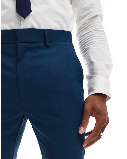 Pantaloni da abito skinny di ASOS in Blue da Uomo
