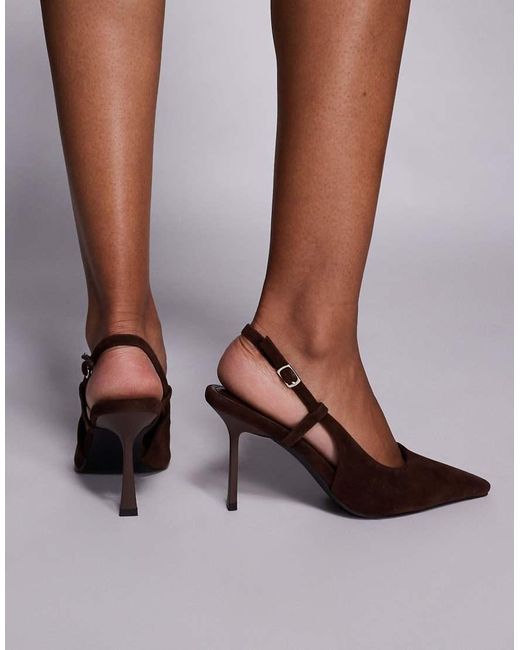 SIMMI Brown Simmi London Exmoor Slingback Heeled Shoes