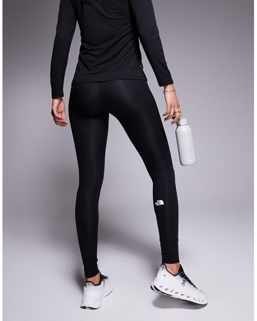 Leggings Capri Deportivos Negros Con Logo Flex De Training The North Face de color Blue