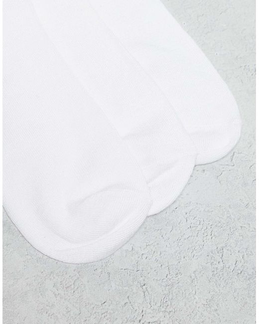 Pieces White – 3er-pack socken