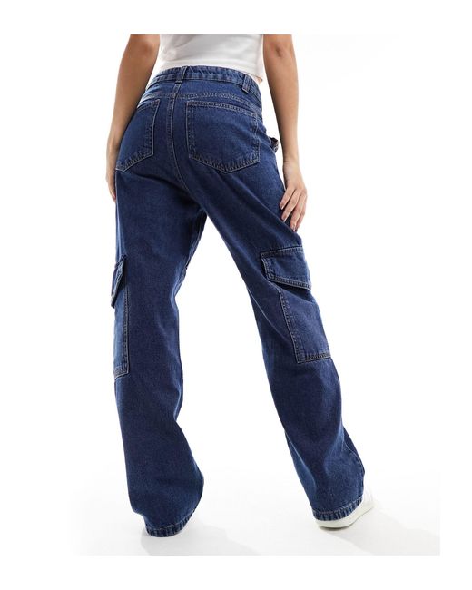 Miss Selfridge Blue – weit geschnittene cargo-jeans