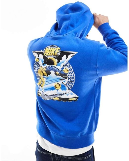 Nike Blue Space Graphic Hoodie for men