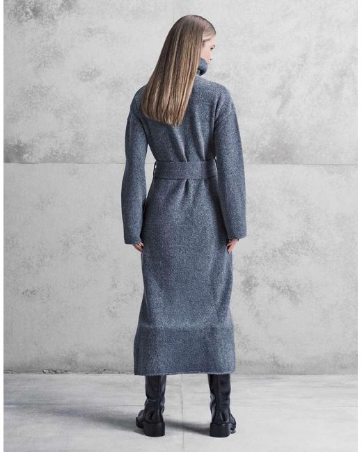 Pretty Lavish Gray Knit Midi Dress