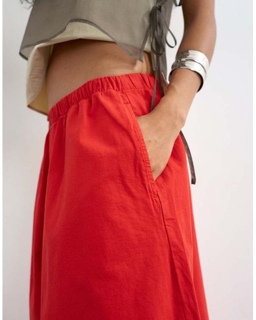 TOPSHOP Red A Line Culotte