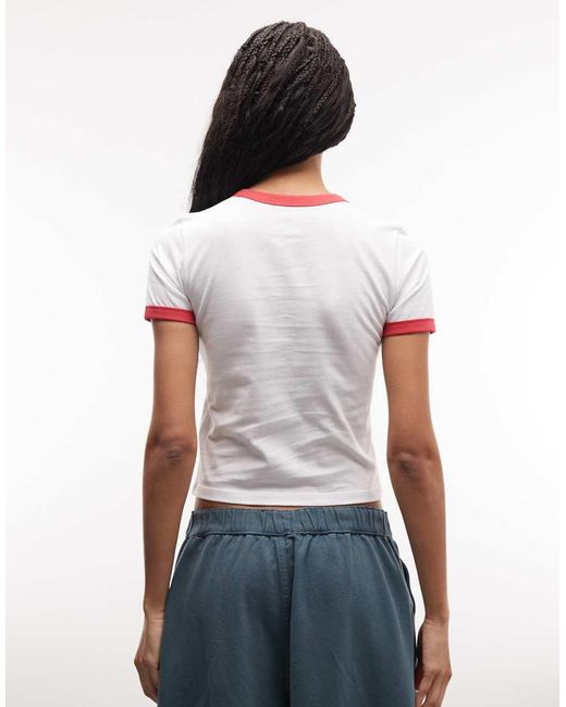 Vans Red Center Chest Ringer Tee