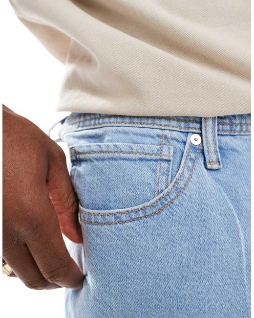 JJ Rebel Blue Loose Fit Denim Shorts for men