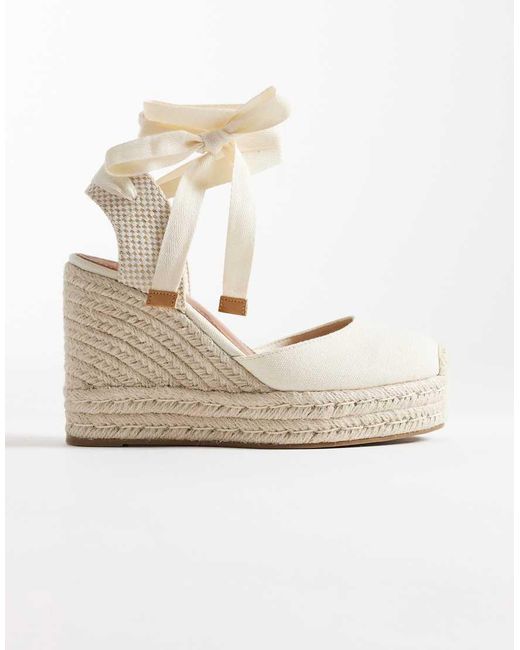 ASOS White Tyra Closed Toe Wedges
