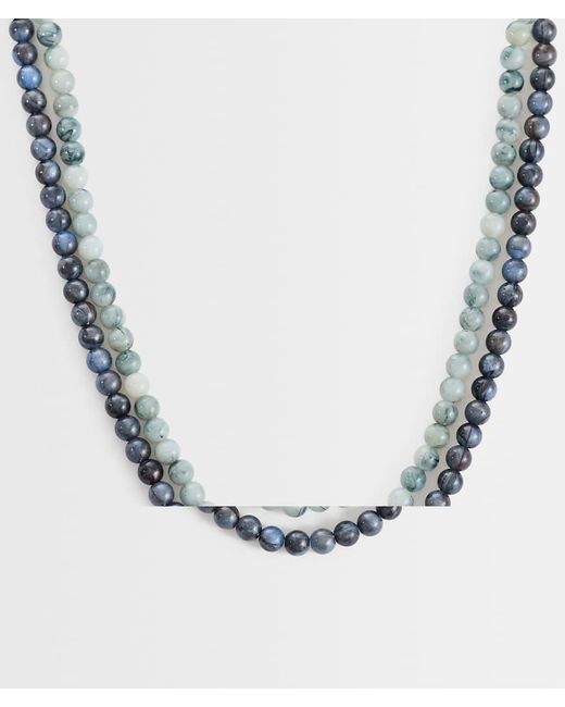 Reclaimed Vintage Blue Beady Necklace 2 Pack