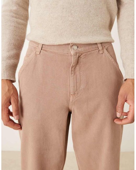 ASOS Natural Relaxed Taper Jean for men
